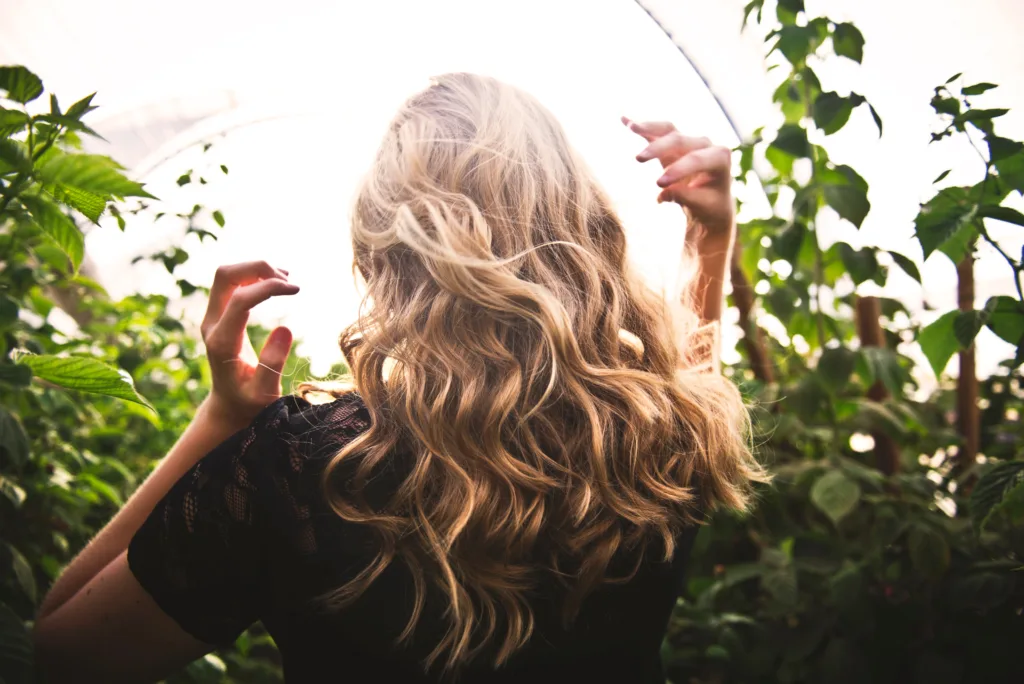 long blonde wavy sun