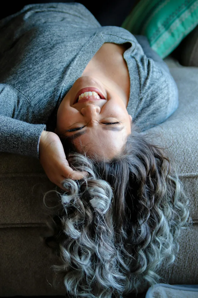 grey hair, gray hair, curly curls, humidity control for curly hair